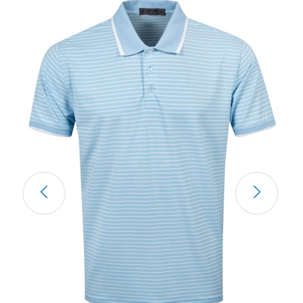 G/Fore Perforated Stripe Performance Golf Polo Shirt … - Gem